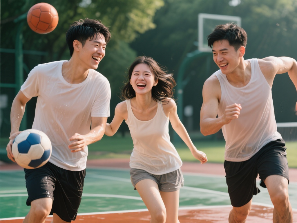 此外，体育游戏还能缓解生活中的压力，让人们在汗水中